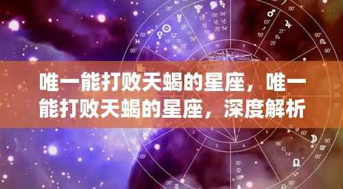 唯一能压制天蝎的星座,深度解析与案例探究
