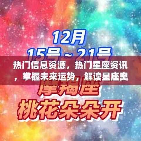 热门星座资讯大解密,掌握未来运势,解读星座奥秘的奥秘